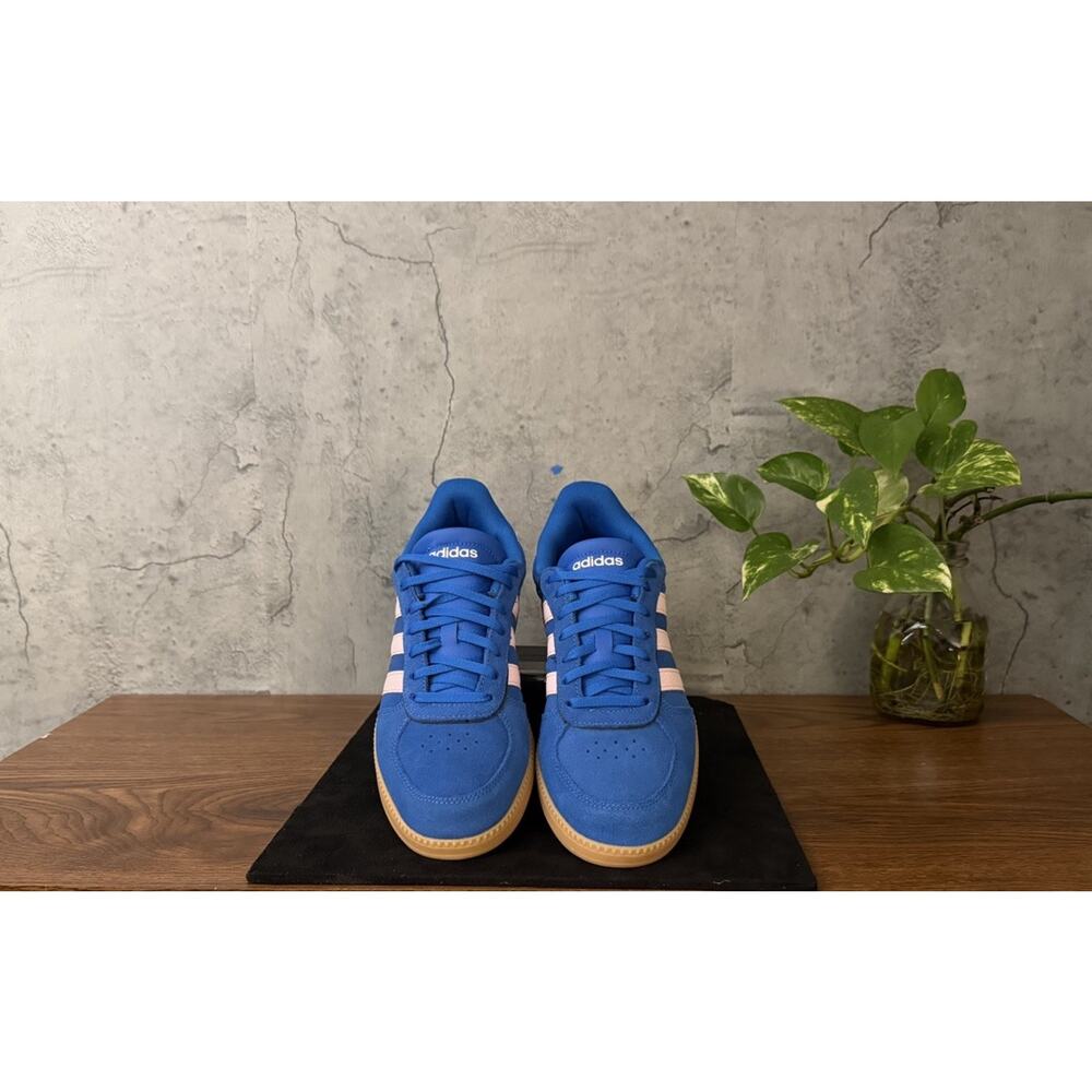 Adidas Women's Breaknet Lace-Up Casual Sneakers Blue/Pink Gum Sole Size 8.5 - Picture 7 of 11